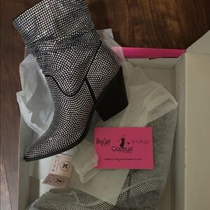 NIB!!  Corkys Women's Sparkling Rhinestone Heeled Boots